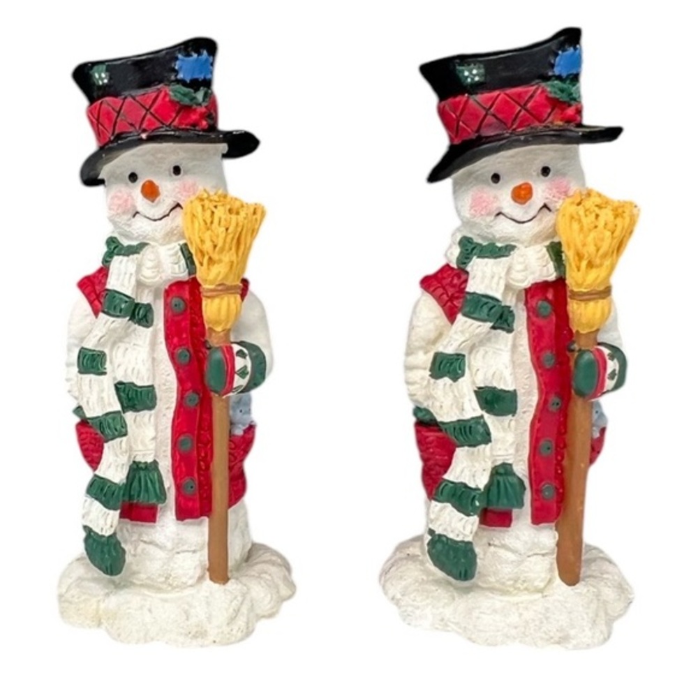 Snowman - ‘Snowman’ candlestick holders (2). Used.